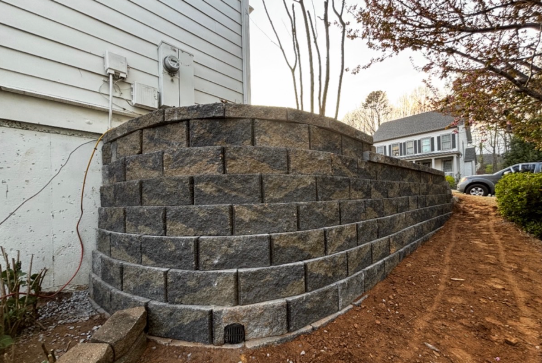Retaining wall installation in Adairsville, GA